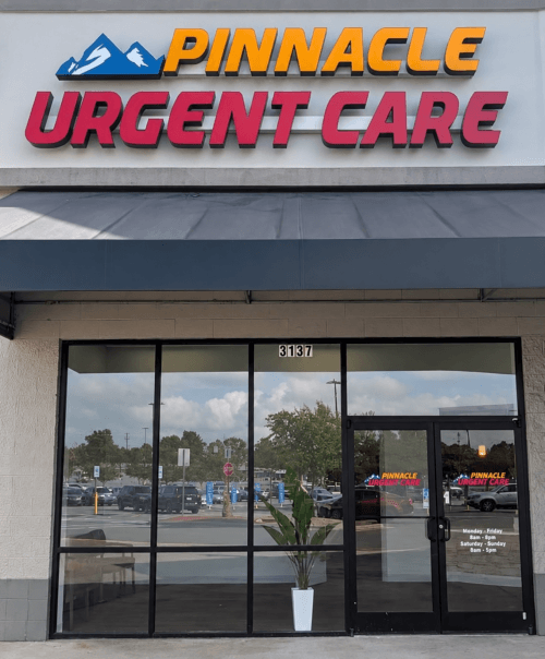 Exterior of Pinnacle Urgent Care at 3137 Garden Road in Burlington, NC